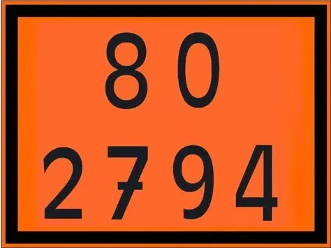 Placa Número ONU 80 2794